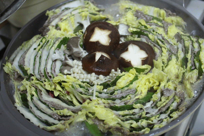 일본 전골 깔끔하고 개운한 밀푀유나베 움짤 gif | 인스티즈