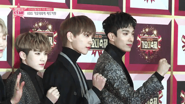 kbs가요대축제 남자 아이돌 포토월 비주얼. gif | 인스티즈