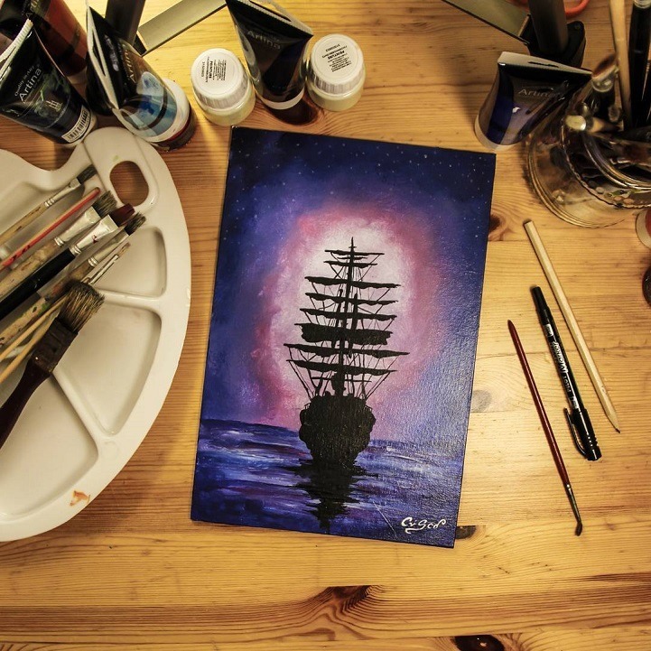 밤이 되면 밝아지는 그림.jpgif | 인스티즈