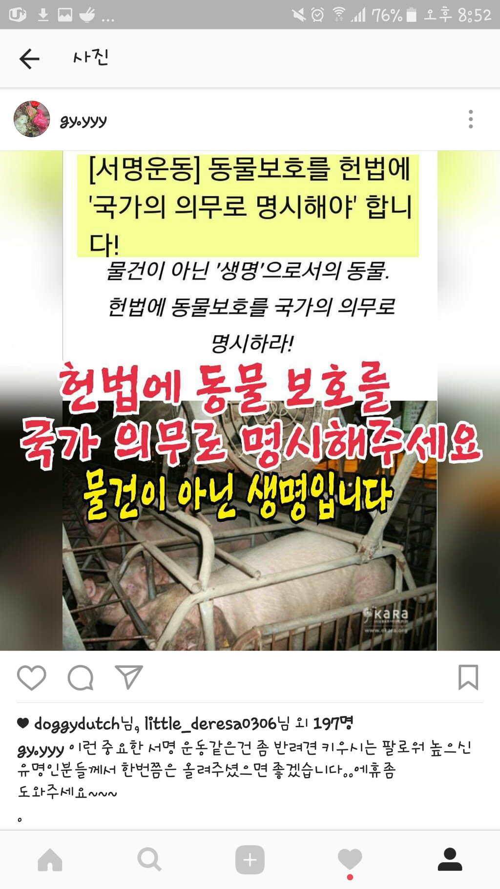 서명부탁드려요! 우리나라헌법에 동물보호가 의무가되도록 | 인스티즈