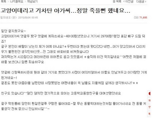 고양이 데리고 기차탄 아가씨 | 인스티즈