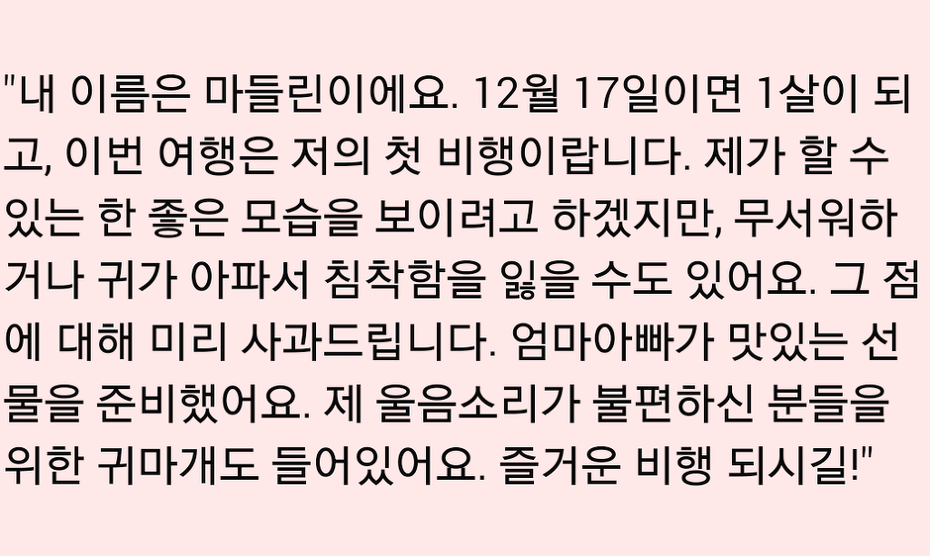 비행기에서 어느 엄마가 돌린 과자봉지 | 인스티즈