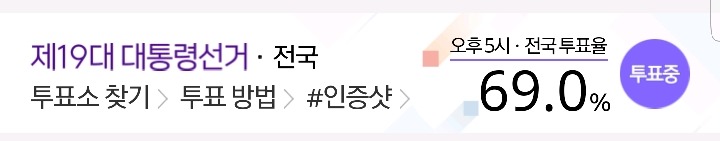 다시돌아온 현시간 투표율 | 인스티즈