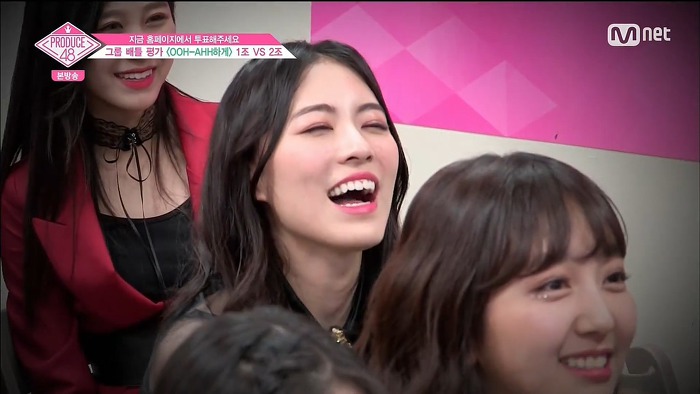 [프듀48] OOH_AHH하게 1,2조 무대에 대한 연습생 리액션.jpg | 인스티즈