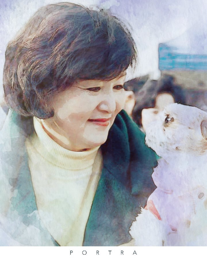 수채화로 표현한 문재인 대통령 | 인스티즈