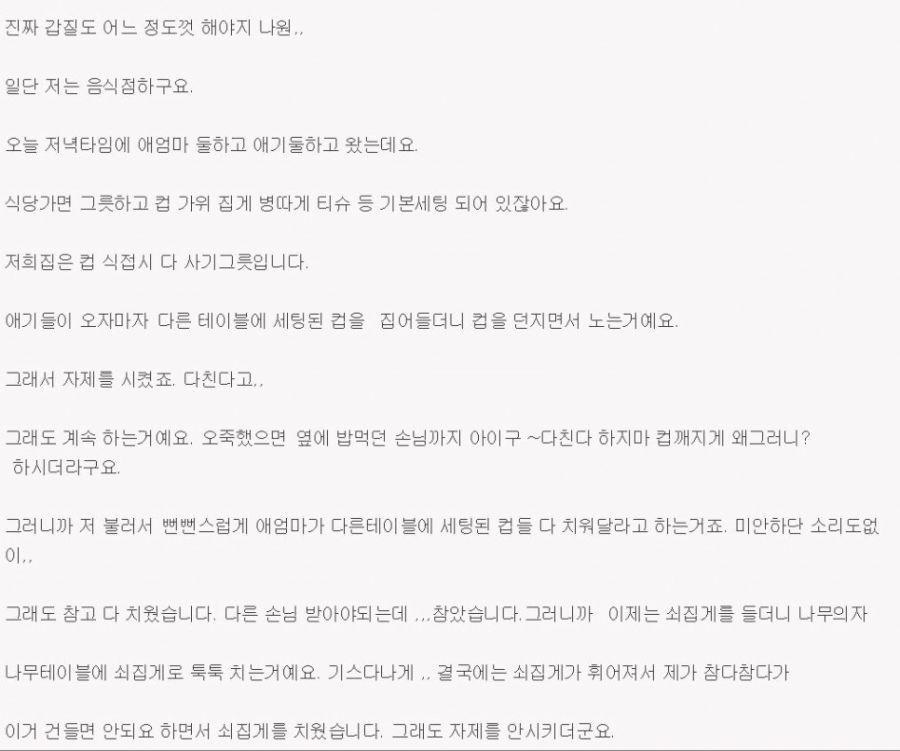 노키즈존이 되는 이유중 하나.jpg | 인스티즈