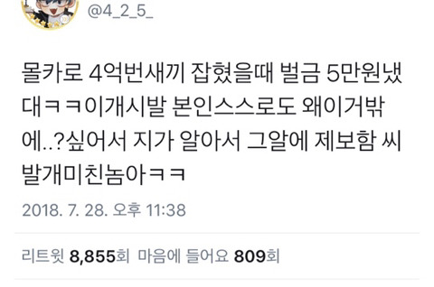 몰카로 4억 벌고 벌금은 5만원 | 인스티즈