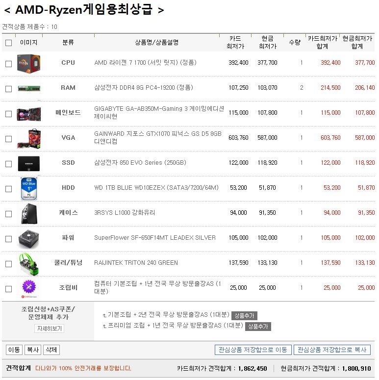  17년 11월 인벤 조립 PC 견적가이드.jpg | 인스티즈